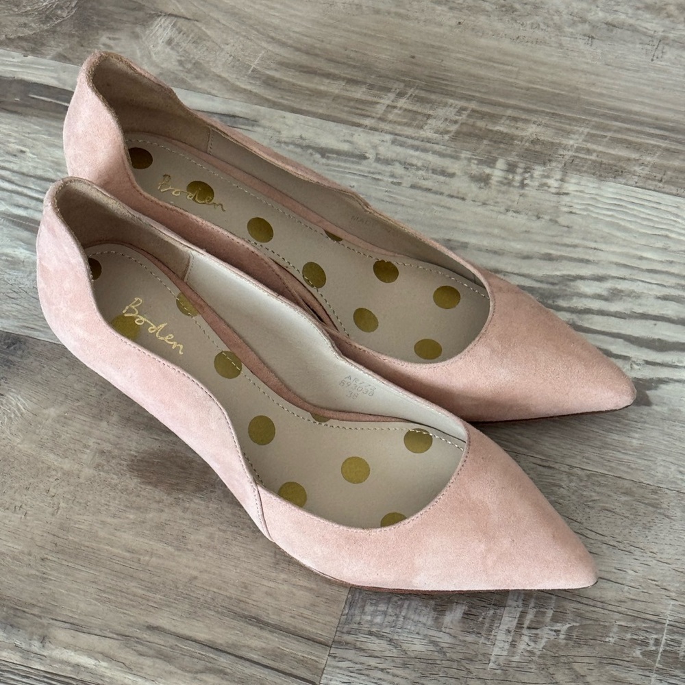 Boden‎ Soft Pink Suede Heel Shoe
